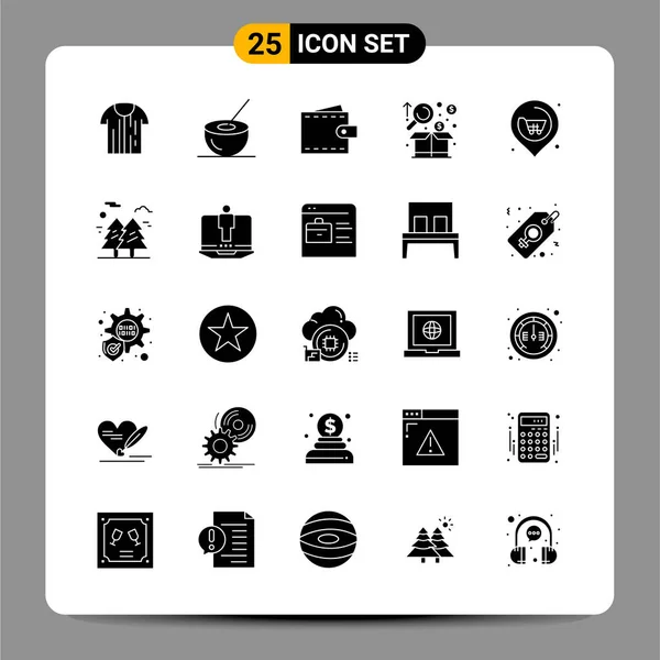 Zestaw 25 uniwersalnych ikon biznesowych Vector — Wektor stockowy