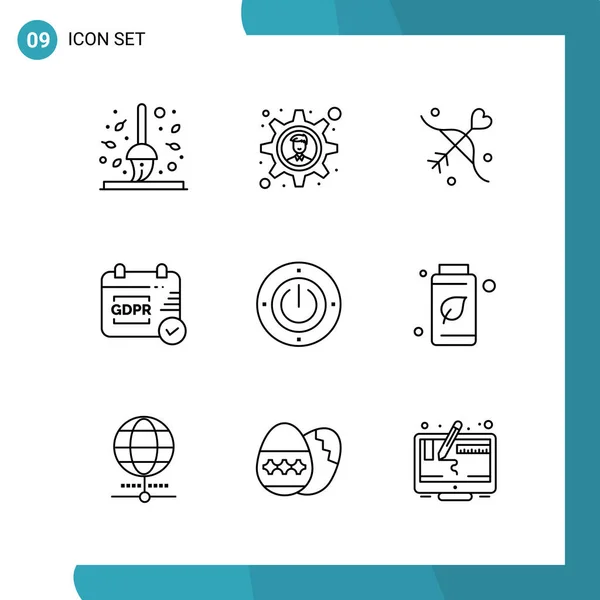 Set Universal Creative Icons Simply Vector Illustrations Web Mobile Apps — Stock Vector