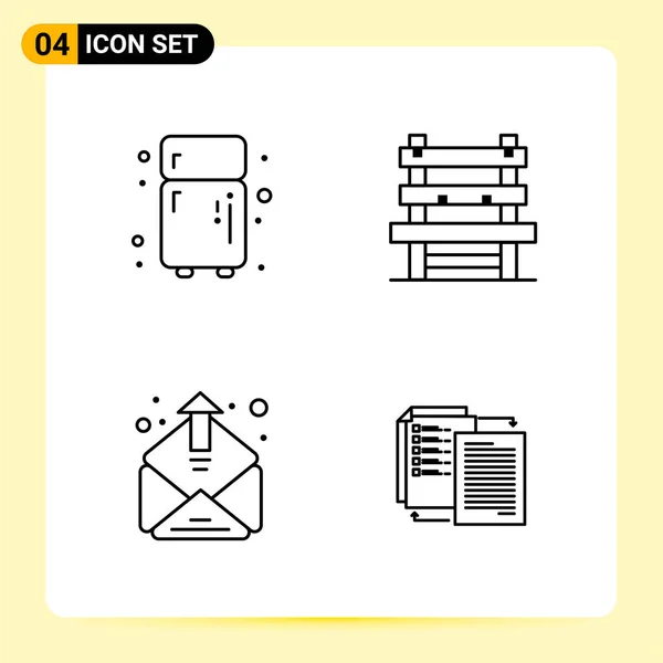 Set Universeller Kreativer Symbole Einfach Vektorillustrationen Für Web Und Mobile — Stockvektor