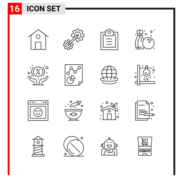 Conjunto Iconos Creativos Universales Simplemente Vector Ilustraciones Para Aplicaciones Web — Vector de stock