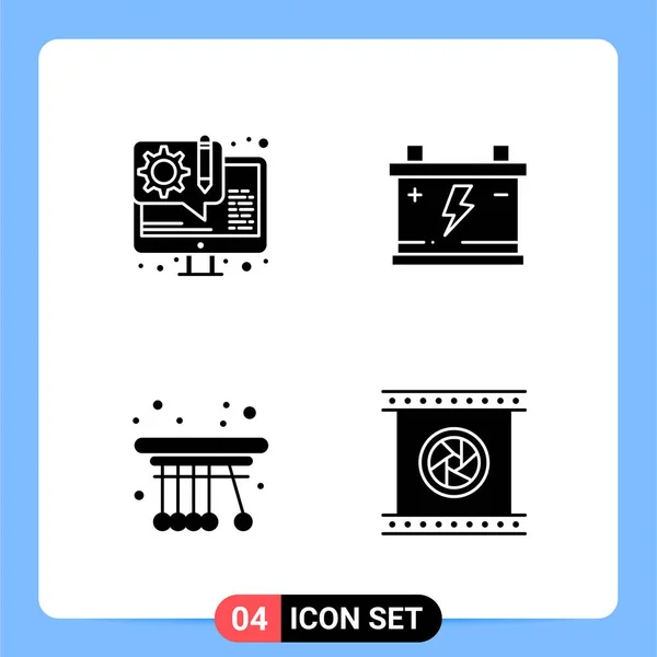 Conjunto Iconos Creativos Universales Simplemente Vector Ilustraciones Para Aplicaciones Web — Vector de stock