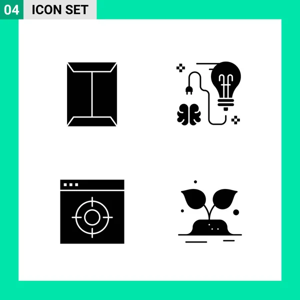 Conjunto Iconos Creativos Universales Simplemente Vector Ilustraciones Para Aplicaciones Web — Archivo Imágenes Vectoriales