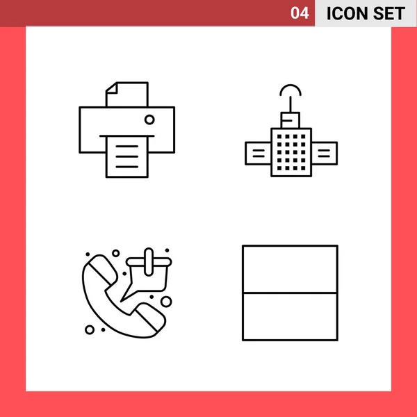 Set Universal Creative Icons Simply Vector Illustrations Web Mobile Apps — Stock Vector