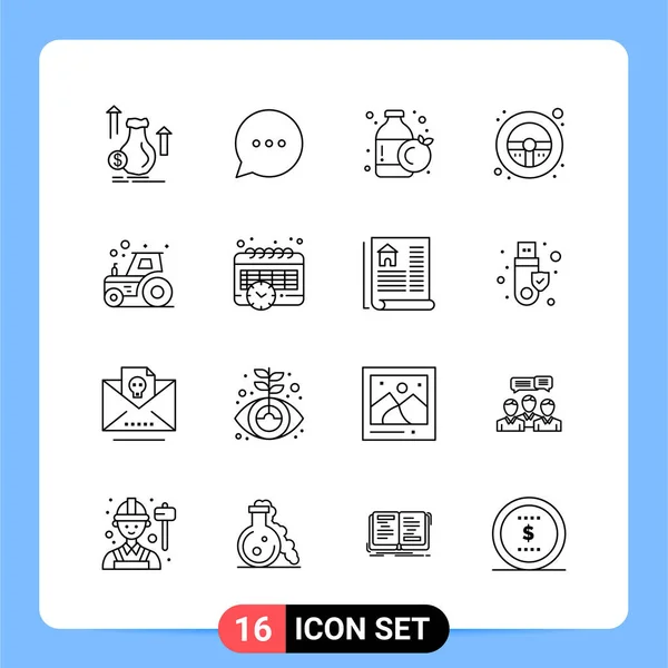 Set Universal Creative Icons Simply Vector Illustrations Web Mobile Apps — Stock Vector