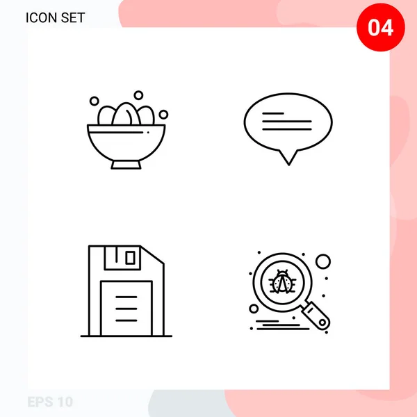 Conjunto Iconos Creativos Universales Simplemente Vector Ilustraciones Para Aplicaciones Web — Archivo Imágenes Vectoriales