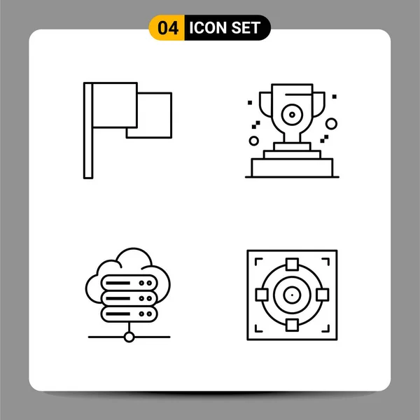 Conjunto Iconos Creativos Universales Simplemente Vector Ilustraciones Para Aplicaciones Web — Vector de stock