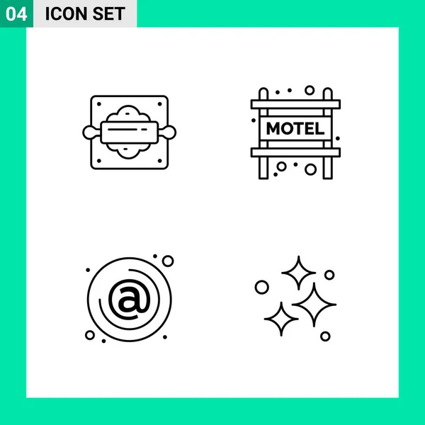 Vektor Illustration Von Seo Line Symbolen — Stockvektor