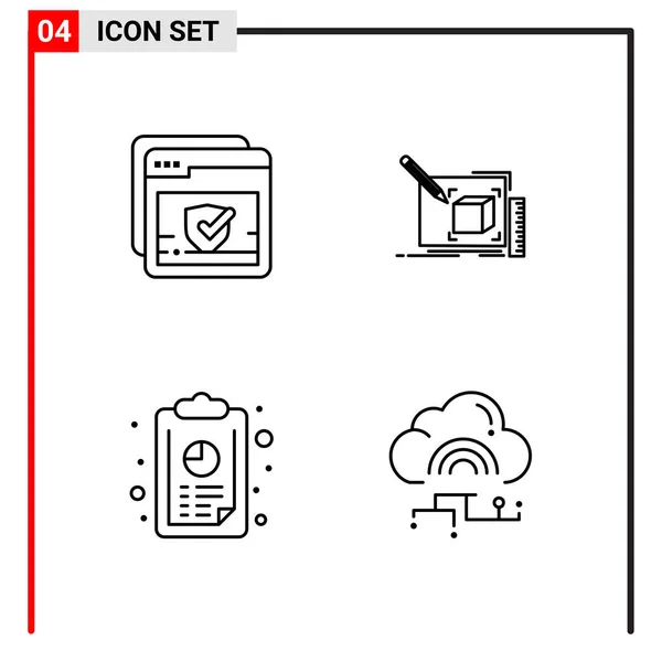 Set de 25 iconos de negocio universales Vector — Vector de stock