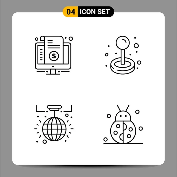 Conjunto Iconos Creativos Universales Simplemente Vector Ilustraciones Para Aplicaciones Web — Archivo Imágenes Vectoriales