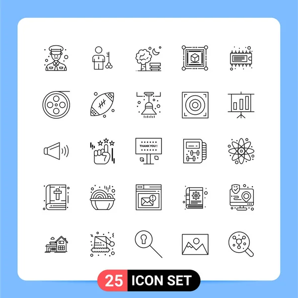 Conjunto Iconos Creativos Universales Simplemente Vector Ilustraciones Para Aplicaciones Web — Vector de stock