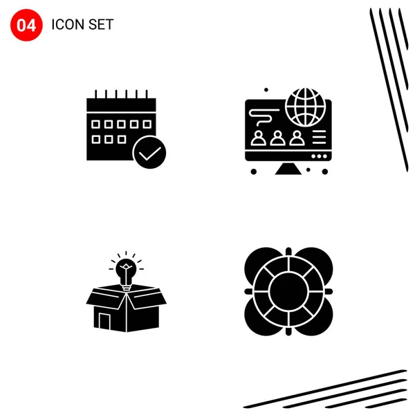 Set Universal Creative Icons Simply Vector Illustrations Web Mobile Apps — Stock Vector