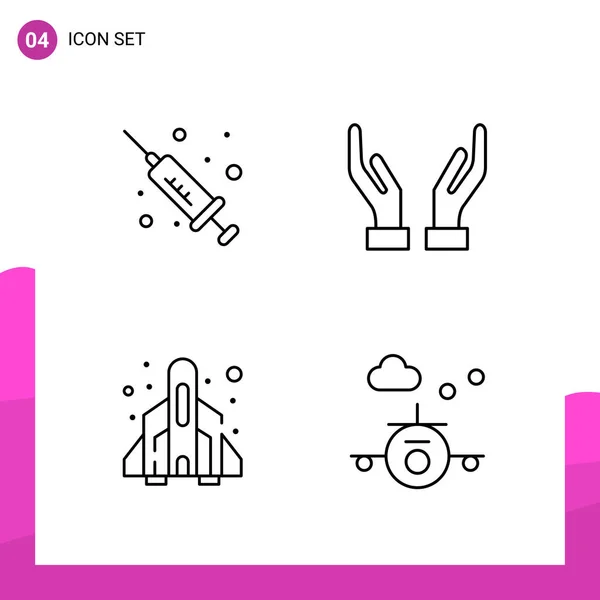 Set Dari Ikon Kreatif Universal Cukup Ilustrasi Vektor Untuk Aplikasi - Stok Vektor