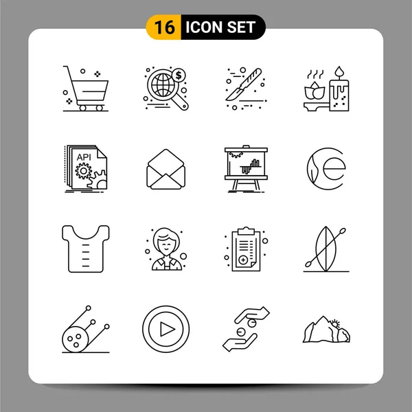 Set Universal Creative Icons Simply Vector Illustrations Web Mobile Apps — Stock Vector