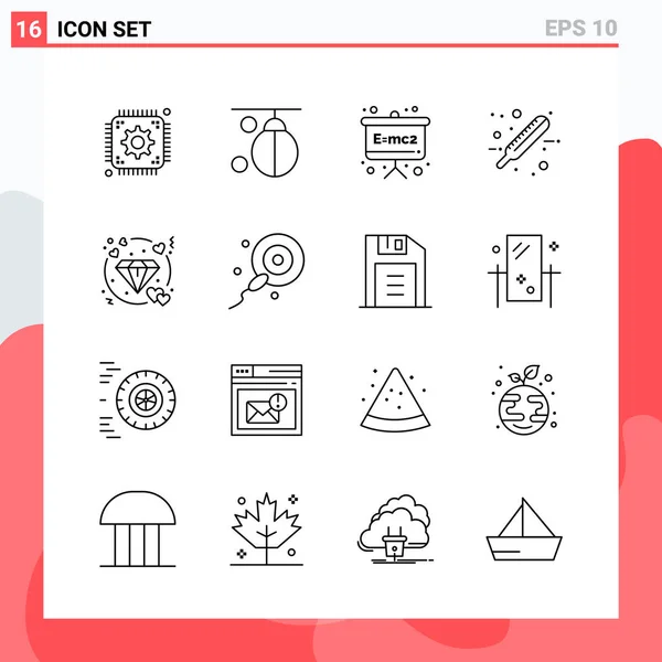 Conjunto Iconos Creativos Universales Simplemente Vector Ilustraciones Para Aplicaciones Web — Vector de stock