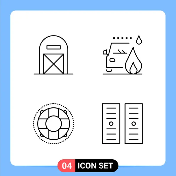 Set Universal Creative Icons Simply Vector Illustrations Web Mobile Apps — Stock Vector