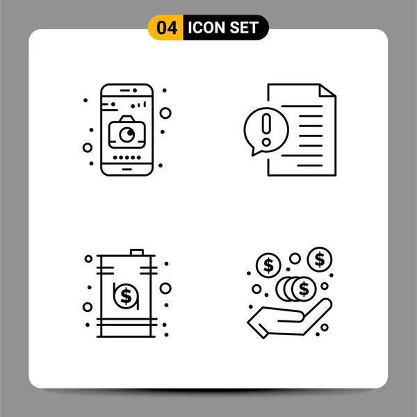 Conjunto Iconos Creativos Universales Simplemente Vector Ilustraciones Para Aplicaciones Web — Archivo Imágenes Vectoriales