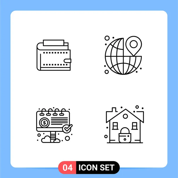 Seo Linear Icons Set Link Building Sitemap Optimization Technical Support — Stock Vector
