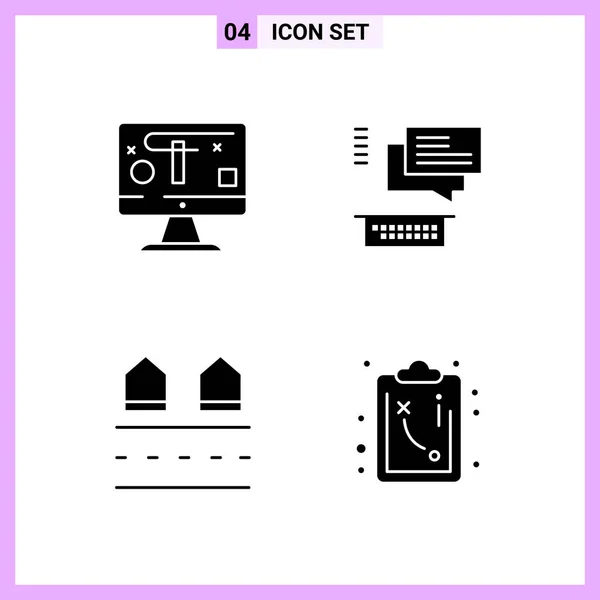 Conjunto Iconos Creativos Universales Simplemente Vector Ilustraciones Para Aplicaciones Web — Vector de stock