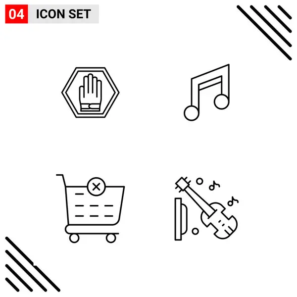 Conjunto Iconos Creativos Universales Simplemente Vector Ilustraciones Para Aplicaciones Web — Vector de stock