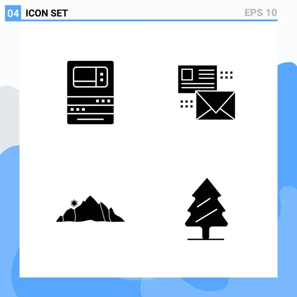 Conjunto Iconos Creativos Universales Simplemente Vector Ilustraciones Para Aplicaciones Web — Archivo Imágenes Vectoriales