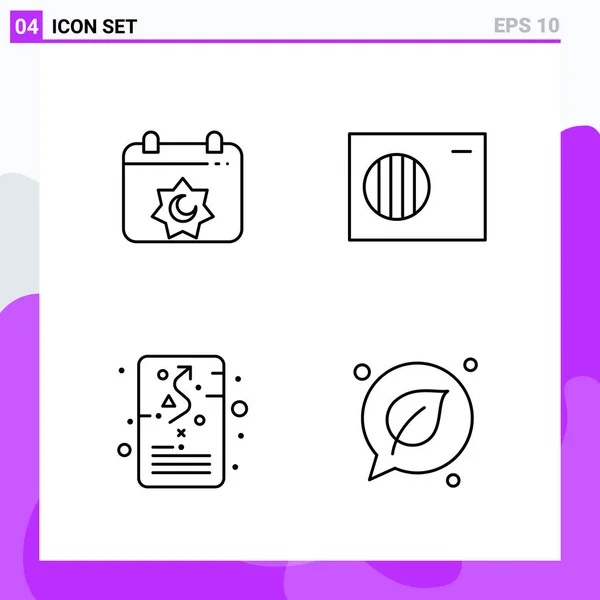 Conjunto Iconos Creativos Universales Simplemente Vector Ilustraciones Para Aplicaciones Web — Archivo Imágenes Vectoriales