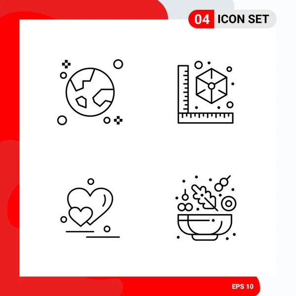 Set Dari Ikon Kreatif Universal Cukup Ilustrasi Vektor Untuk Aplikasi - Stok Vektor