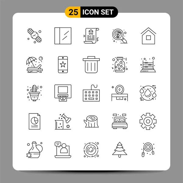 Conjunto Iconos Creativos Universales Simplemente Vector Ilustraciones Para Aplicaciones Web — Archivo Imágenes Vectoriales