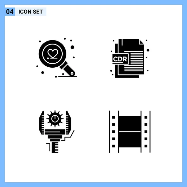 Set Universeller Kreativer Symbole Einfach Vektorillustrationen Für Web Und Mobile — Stockvektor