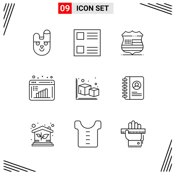 Conjunto Iconos Creativos Universales Simplemente Vector Ilustraciones Para Aplicaciones Web — Vector de stock