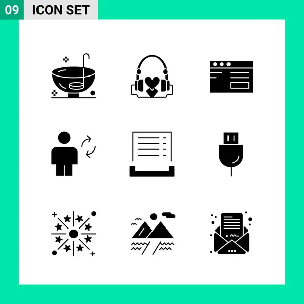 Conjunto Iconos Creativos Universales Simplemente Vector Ilustraciones Para Aplicaciones Web — Vector de stock