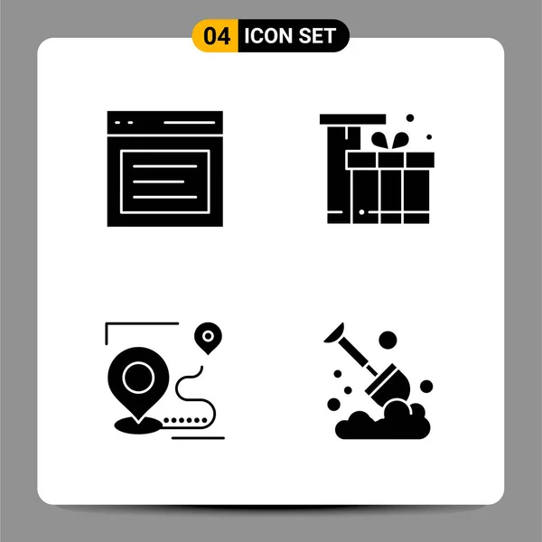 Set Dari Ikon Kreatif Universal Cukup Ilustrasi Vektor Untuk Aplikasi - Stok Vektor