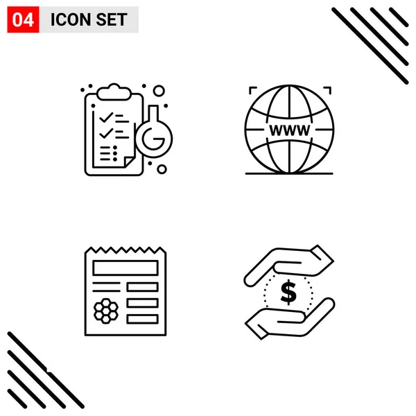 Conjunto Iconos Creativos Universales Simplemente Vector Ilustraciones Para Aplicaciones Web — Vector de stock