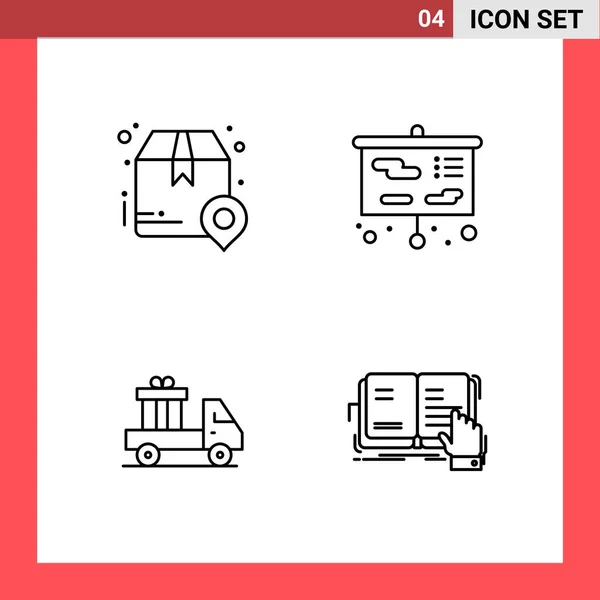 Conjunto Iconos Creativos Universales Simplemente Vector Ilustraciones Para Aplicaciones Web — Vector de stock