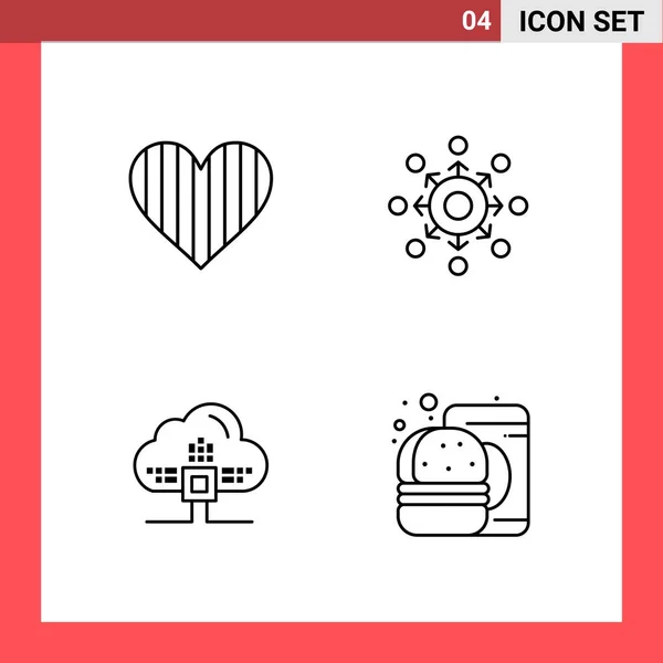 Conjunto Iconos Creativos Universales Simplemente Vector Ilustraciones Para Aplicaciones Web — Archivo Imágenes Vectoriales