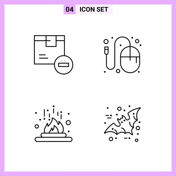 Set Universal Creative Icons Simply Vector Illustrations Web Mobile Apps — Stock Vector