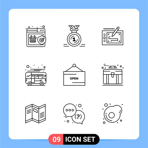 Set Universal Creative Icons Simply Vector Illustrations Web Mobile Apps — Stock Vector