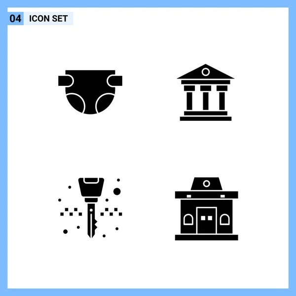 Conjunto Iconos Creativos Universales Simplemente Vector Ilustraciones Para Aplicaciones Web — Vector de stock