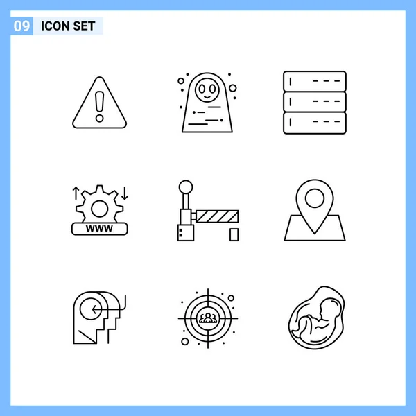 Set Universal Creative Icons Simply Vector Illustrations Web Mobile Apps — Stock Vector