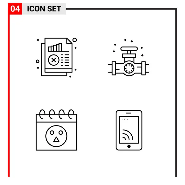 Conjunto Ícones Criativos Universais Simplesmente Vetor Ilustrações Para Web Aplicativos —  Vetores de Stock