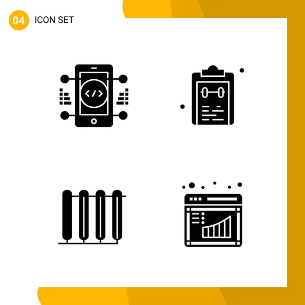 Set Universeller Kreativer Symbole Einfach Vektorillustrationen Für Web Und Mobile — Stockvektor