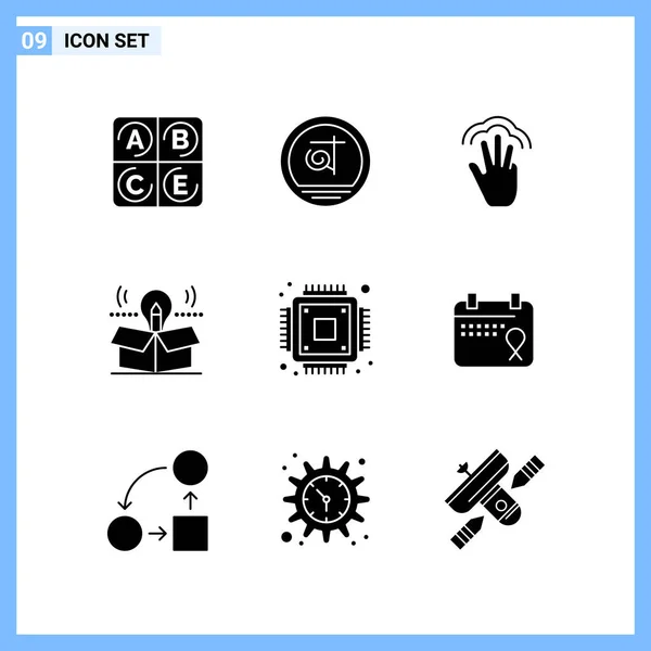 Conjunto Iconos Creativos Universales Simplemente Vector Ilustraciones Para Aplicaciones Web — Vector de stock