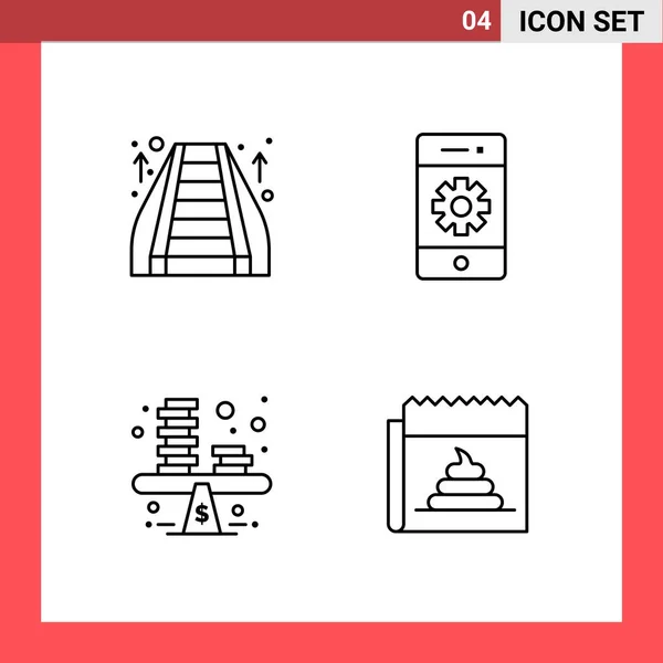 Conjunto Ícones Criativos Universais Simplesmente Vetor Ilustrações Para Web Aplicativos — Vetor de Stock