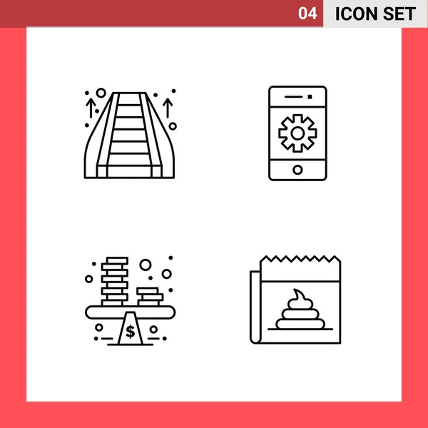 Conjunto Iconos Creativos Universales Simplemente Vector Ilustraciones Para Aplicaciones Web — Vector de stock