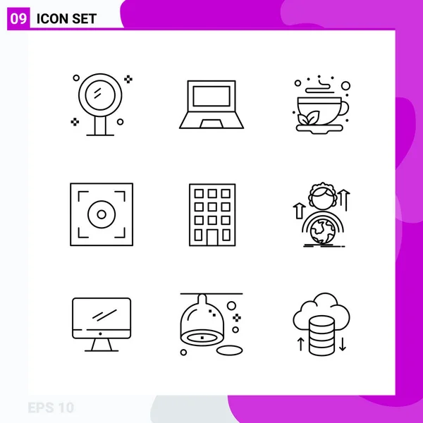 Conjunto Iconos Creativos Universales Simplemente Vector Ilustraciones Para Aplicaciones Web — Vector de stock