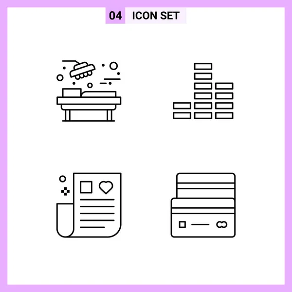 Conjunto Iconos Creativos Universales Simplemente Vector Ilustraciones Para Aplicaciones Web — Archivo Imágenes Vectoriales