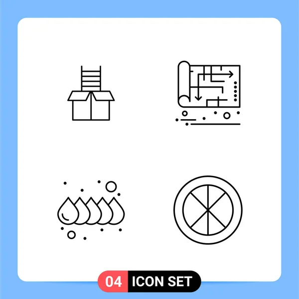 Conjunto Iconos Creativos Universales Simplemente Vector Ilustraciones Para Aplicaciones Web — Vector de stock