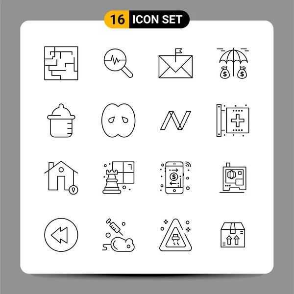 Conjunto Iconos Creativos Universales Simplemente Vector Ilustraciones Para Aplicaciones Web — Archivo Imágenes Vectoriales