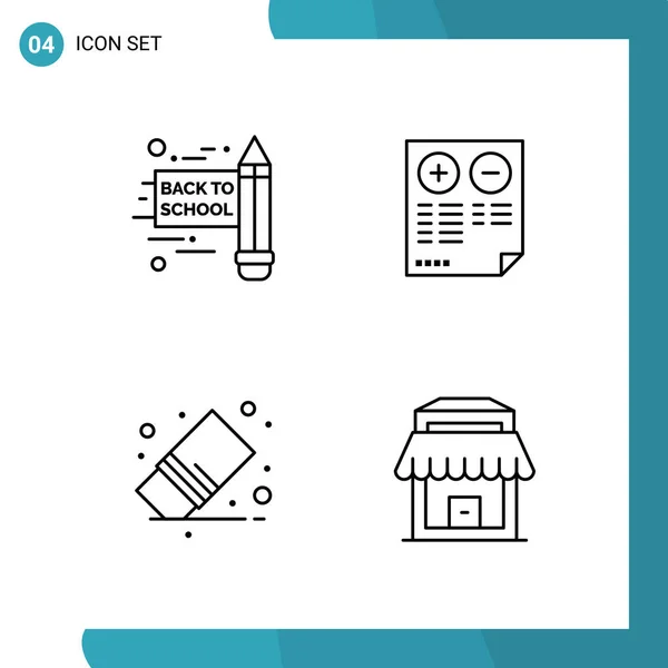 Set Universal Creative Icons Simply Vector Illustrations Web Mobile Apps — Stock Vector