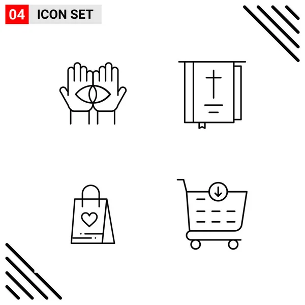 Conjunto Iconos Creativos Universales Simplemente Vector Ilustraciones Para Aplicaciones Web — Vector de stock