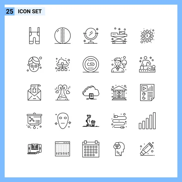 Set Universal Creative Icons Simply Vector Illustrations Web Mobile Apps — Stock Vector